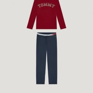 Tommy Hilfiger Set Ls Logo Pyjama Punainen