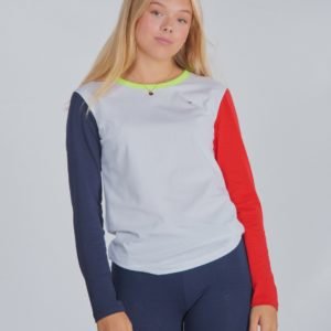 Tommy Hilfiger Sport Color Block Tee T-Paita Valkoinen