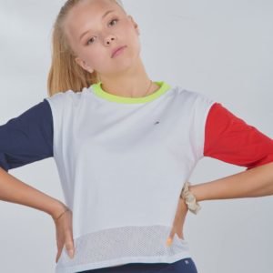 Tommy Hilfiger Sport Colorblock Tee T-Paita Valkoinen