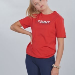 Tommy Hilfiger Sport Logo Tee T-Paita Punainen