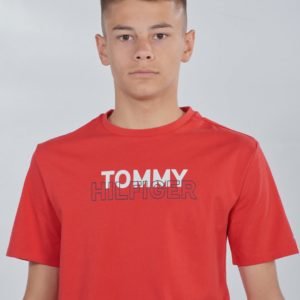 Tommy Hilfiger Sport Logo Tee T-Paita Punainen