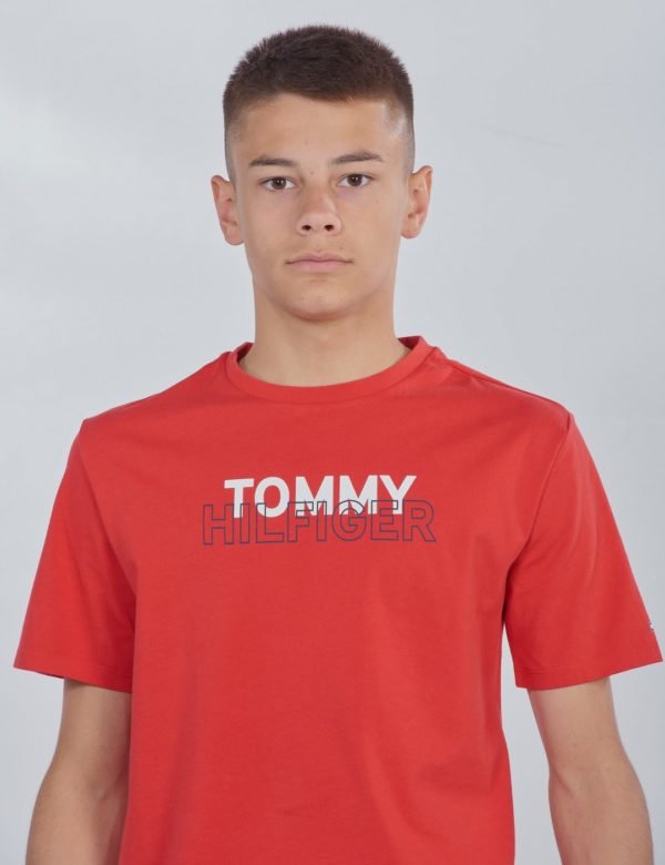 Tommy Hilfiger Sport Logo Tee T-Paita Punainen