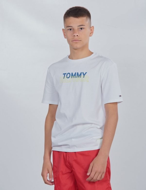 Tommy Hilfiger Sport Logo Tee T-Paita Valkoinen