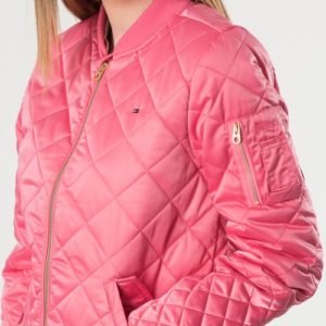 Tommy Hilfiger Thkg Quilted Bomber Jacket Takki Vaaleanpunainen