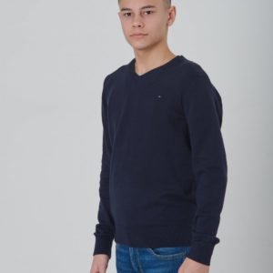 Tommy Hilfiger Tommy Vn Sweater L/S Neule Sininen