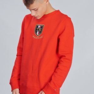 Tommy Hilfiger U Crest Cn Sweatshirt Neule Punainen