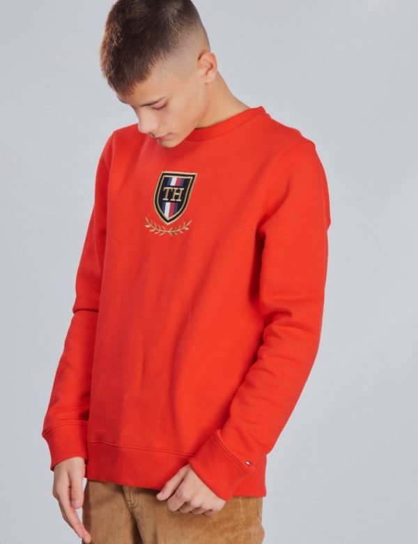 Tommy Hilfiger U Crest Cn Sweatshirt Neule Punainen