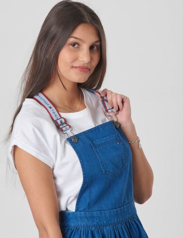 Tommy Hilfiger Vibrant Hilfiger Pinafore Slvls Hame Sininen