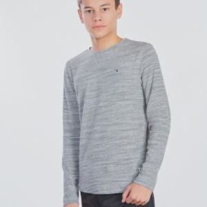 Tommy Hilfiger Waffle Tee Longsleeve T-Paita Harmaa