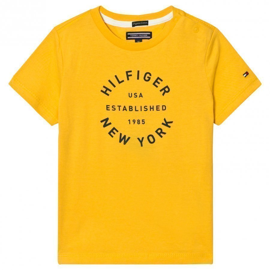 Tommy Hilfiger Yellow Branded Tee T-Paita