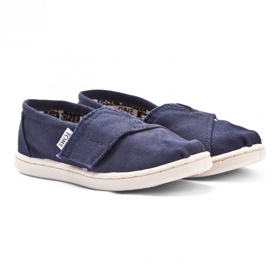 Toms Navy Canvas Tiny Toms Classics Slip On Kengät