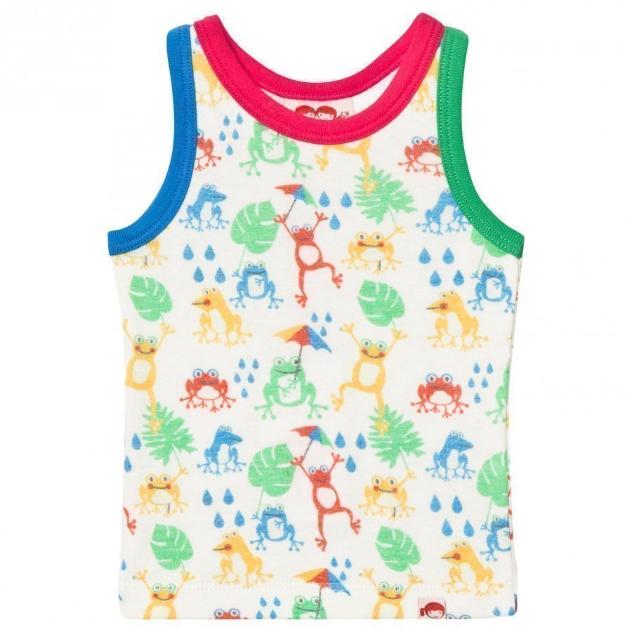 Tootsa Macginty Cream Frogs Print Vest T-Paita