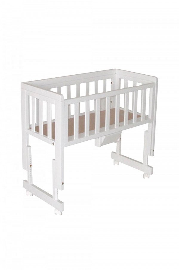 Troll Bedside Crib Two Vauvansänky Valkoinen