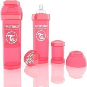 Twistshake Tuttipullo Antikoliikki 330 ml Peach