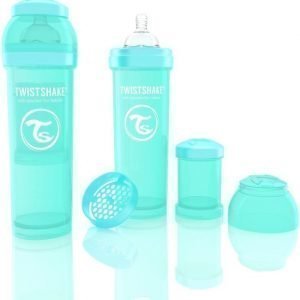 Twistshake Tuttipullo Antikoliikki 330 ml Turkoosi