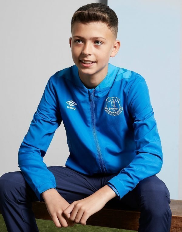 Umbro Everton Fc 2018/19 Woven Jacket Sininen