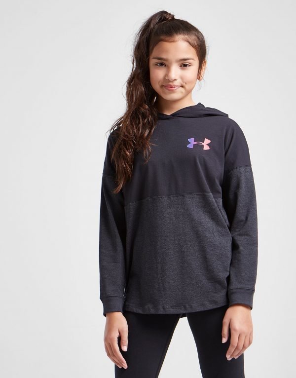 Under Armour Girls' Finale Fleece Colour Block Hoodie Musta