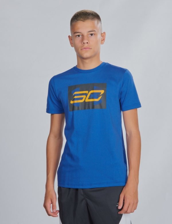 Under Armour Sc30 Curry Branded Short Sleeve T-Paita Sininen