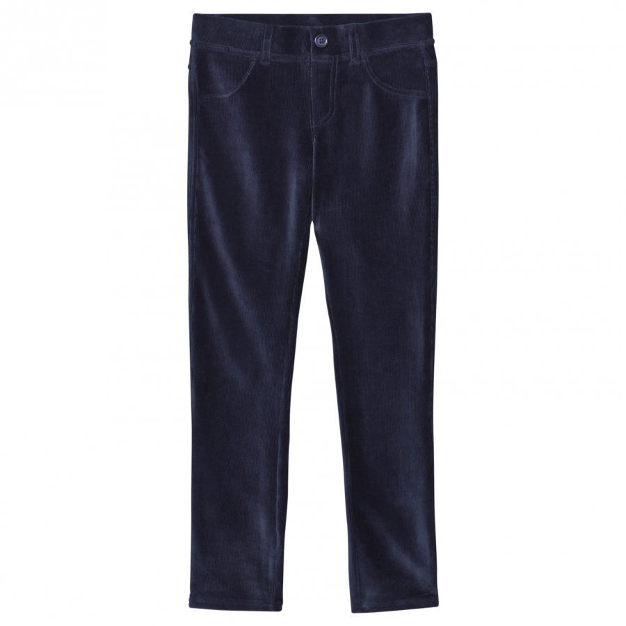 United Colors Of Benetton Dark Blue Corduroy Trousers Housut