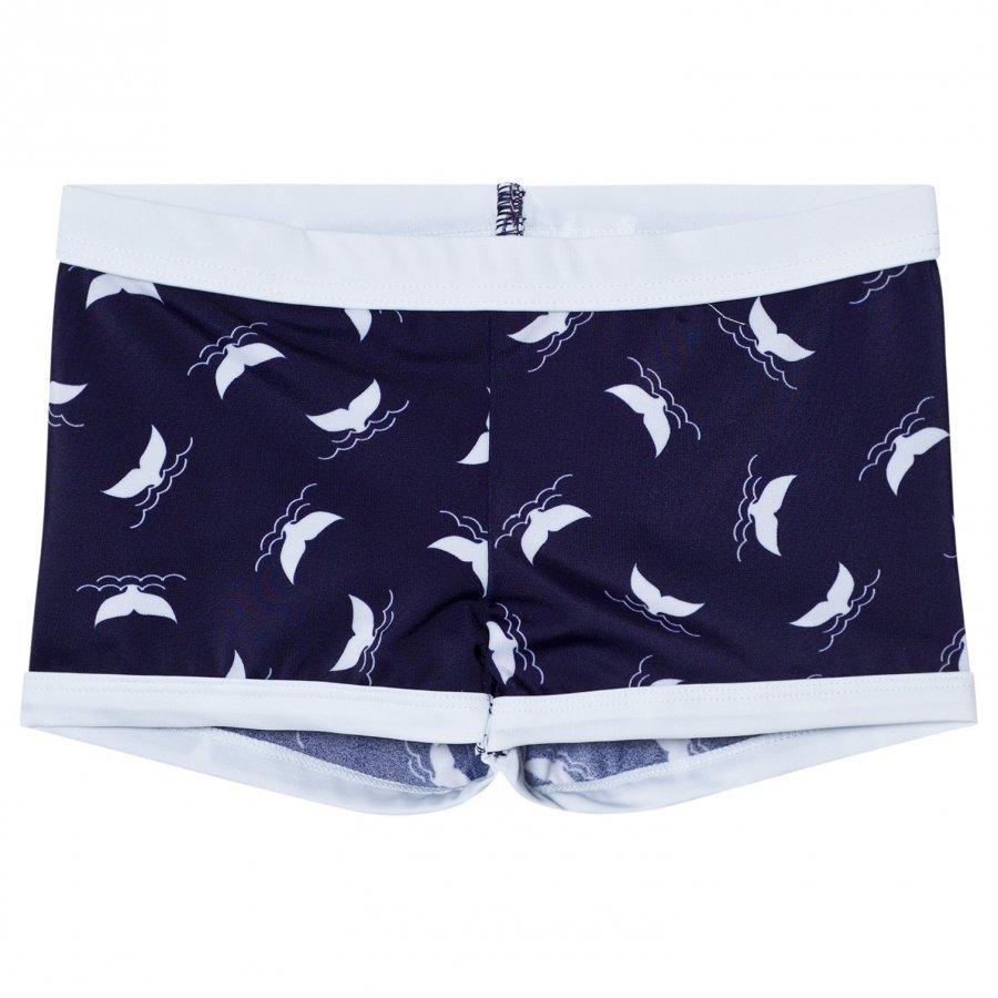 United Colors Of Benetton Fin Print Swim Trunks Navy Uimashortsit