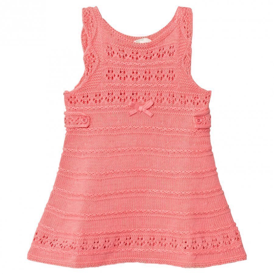 United Colors Of Benetton Fine Knit A Line Dress Pink Mekko