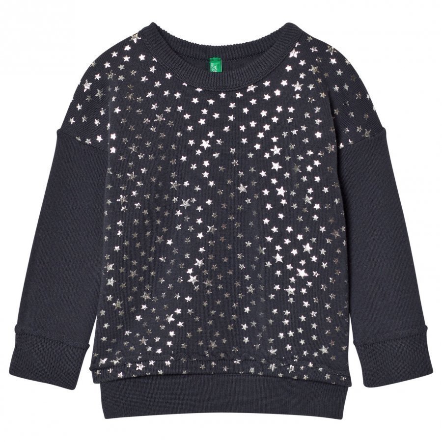 United Colors Of Benetton Glitter Star Print Sweater Dark Grey Paita