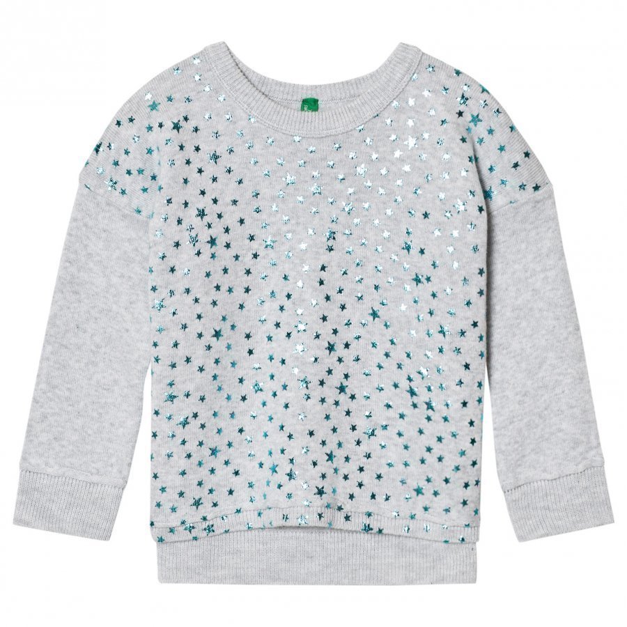 United Colors Of Benetton Glitter Star Print Sweater Light Grey Paita