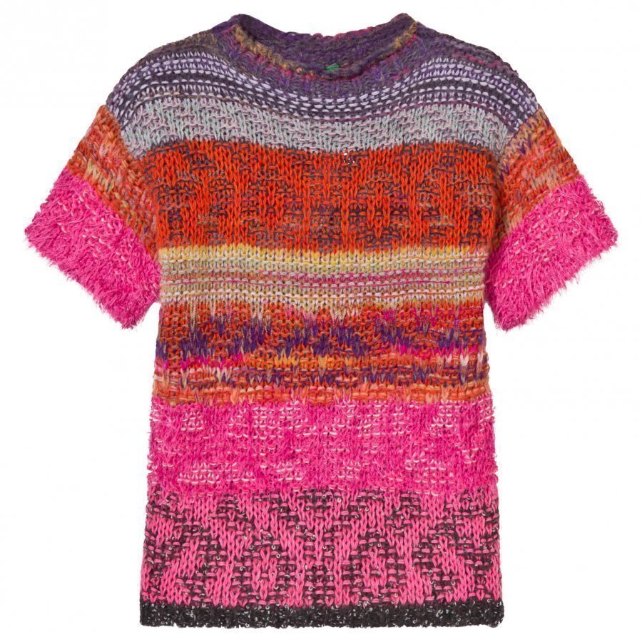 United Colors Of Benetton Jacquard Knit Dress Pink Mekko