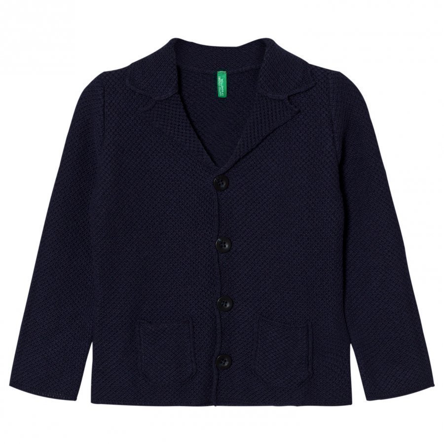 United Colors Of Benetton Knitted Cardigan Jacket Navy Neuletakki