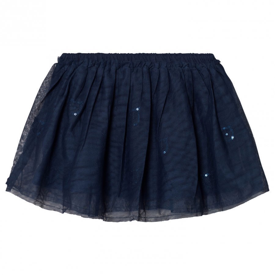 United Colors Of Benetton Layered Tulle Skirt With Glitter Cats Navy Tyllihame