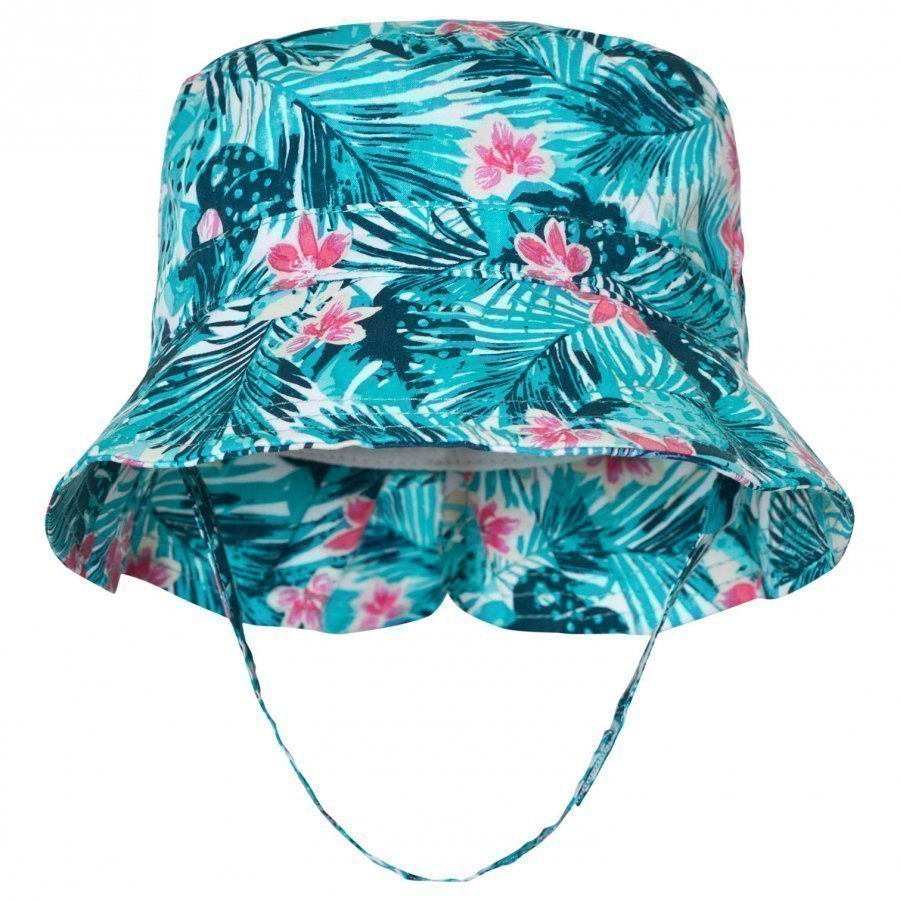 United Colors Of Benetton Leaf Print Sun Hat With Chin Strap Aurinkohattu