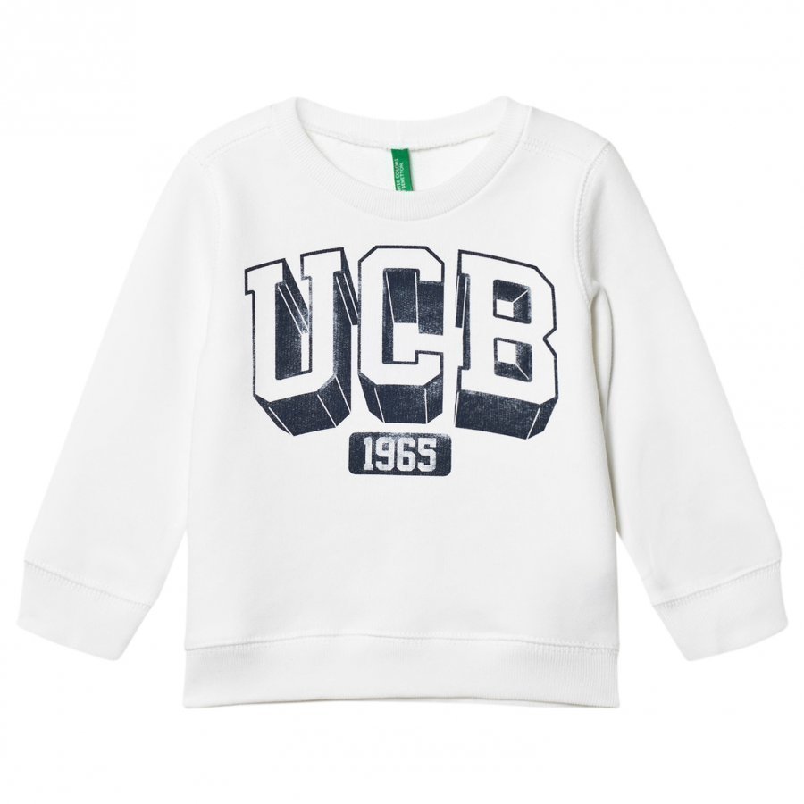 United Colors Of Benetton Logo Sweatshirt White Paita