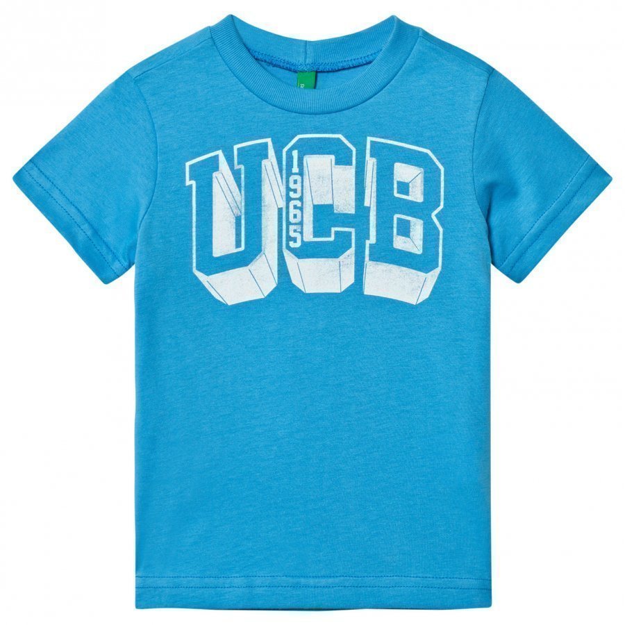 United Colors Of Benetton Logo Tee Bright Blue T-Paita