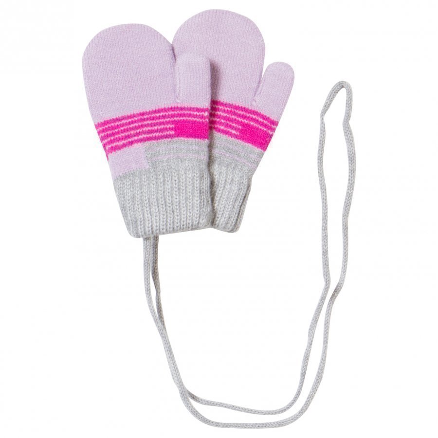 United Colors Of Benetton Mittens/Gloves Grey/Pink Villahanskat