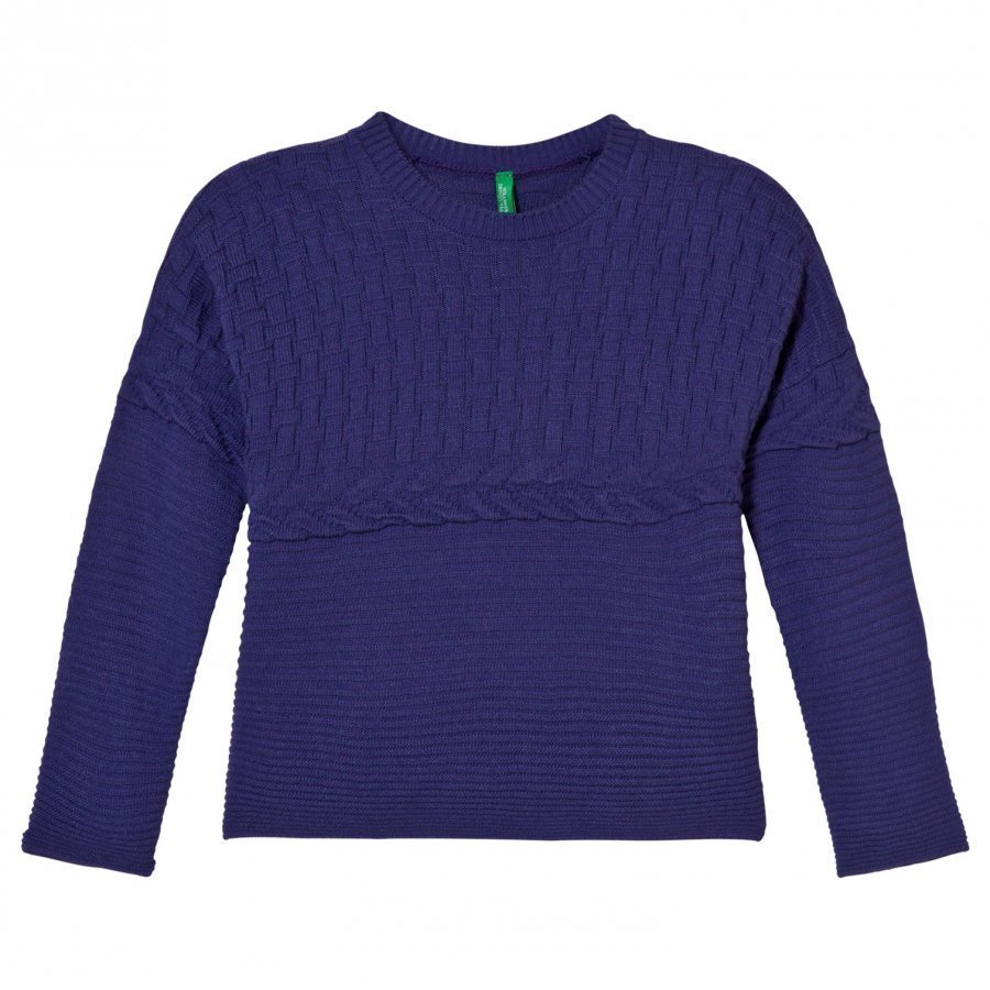 United Colors Of Benetton Oversized Knit Sweater Purple Paita