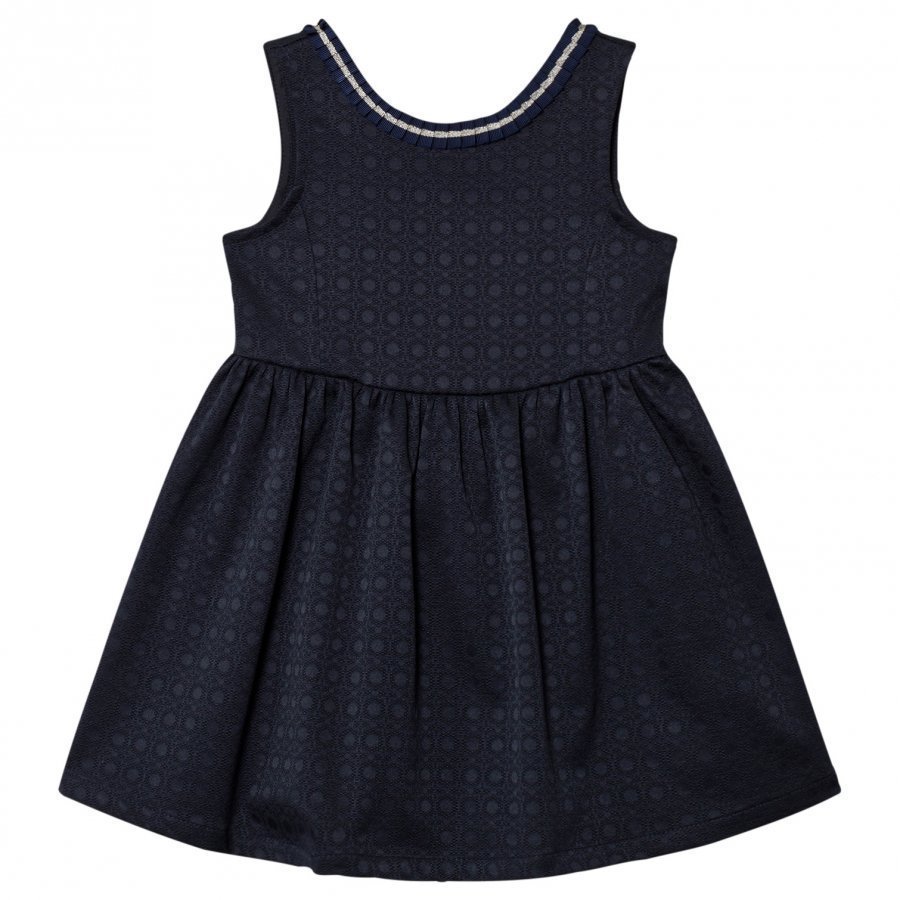 United Colors Of Benetton Sleeveless Dress Bow Navy Mekko