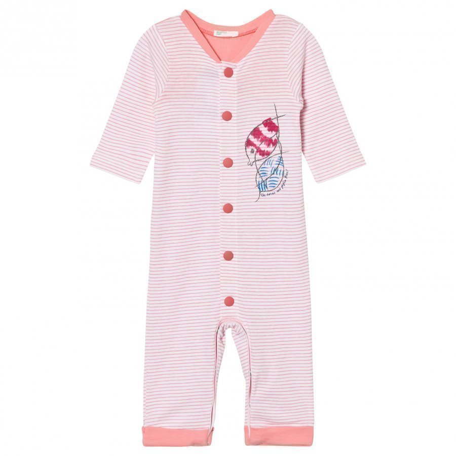 United Colors Of Benetton Striped Pyjamas Sea Life Print Pink Yöpuku