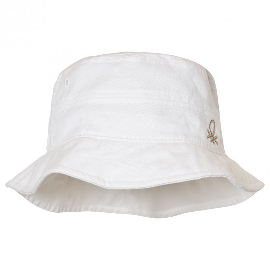 United Colors Of Benetton White Cotton Sun Hat Aurinkohattu