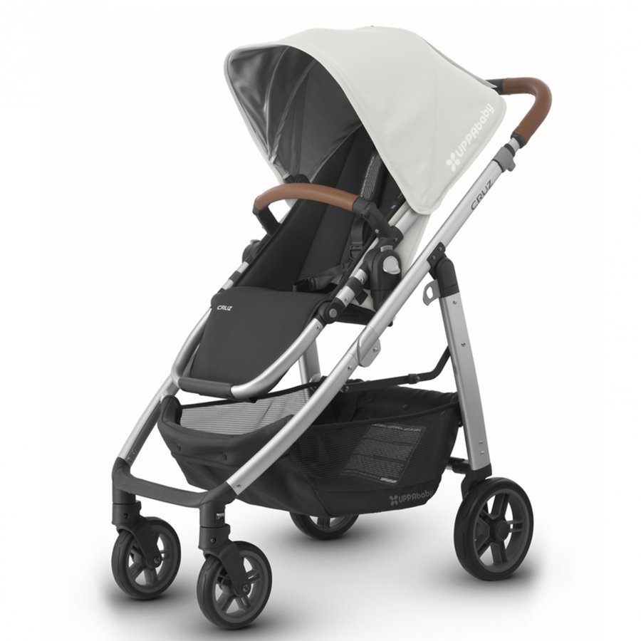 Uppababy Cruz Stroller Loic White Silver Frame With Leather Sisarusrattaat
