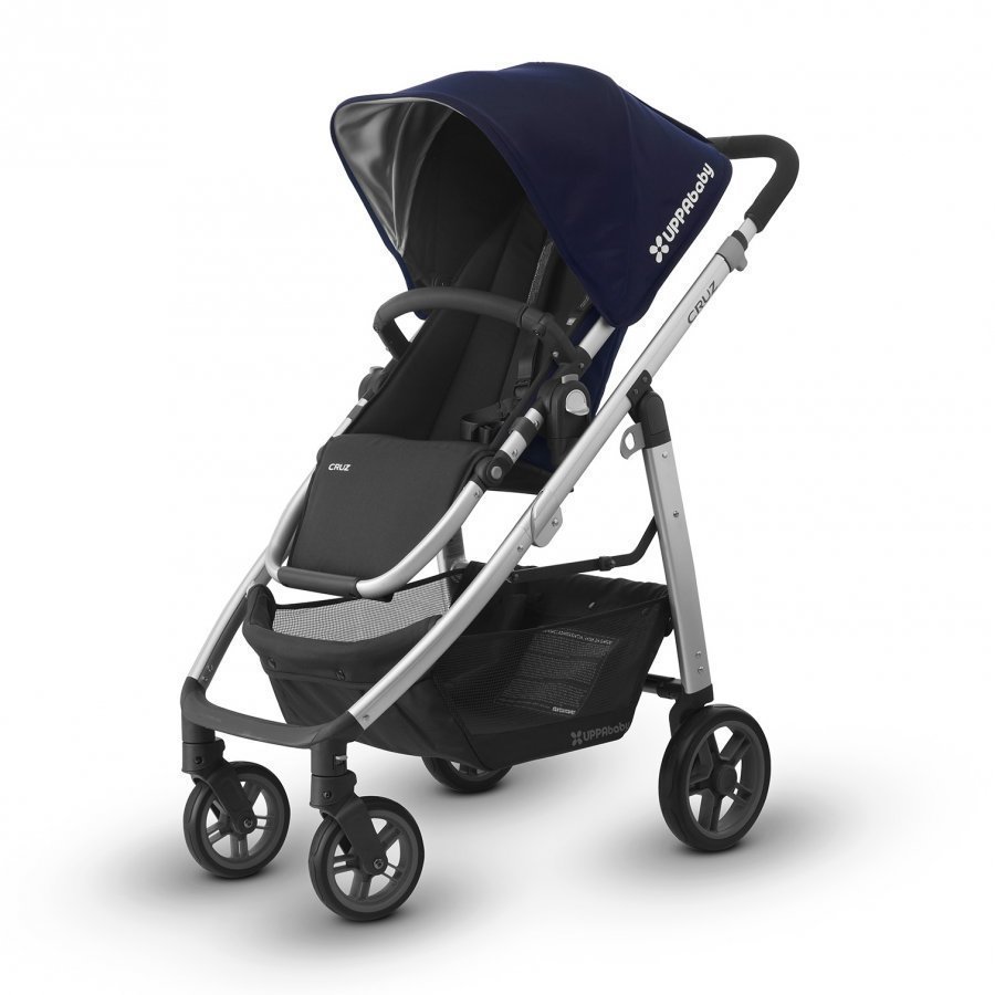 Uppababy Cruz Stroller Taylor Indigo Silver Frame Sisarusrattaat