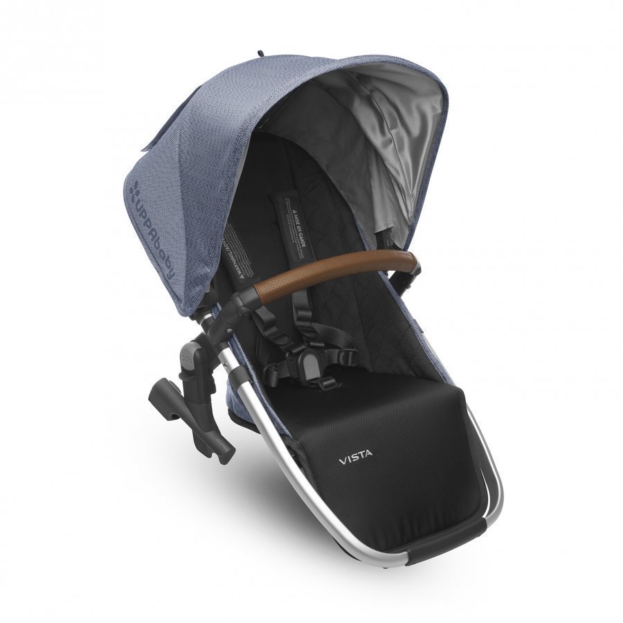 Uppababy Vista Rumbleseat Henry Blue Marl Silver Frame With Leather Istuin