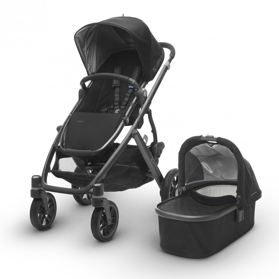 Uppababy Vista Stroller Jake Black Carbon Frame Sisarusrattaat