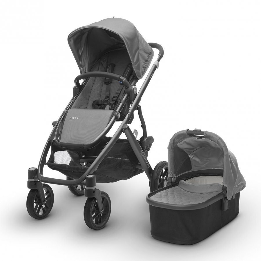 Uppababy Vista Stroller Pascal Grey Carbon Frame Sisarusrattaat