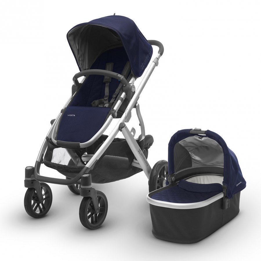 Uppababy Vista Stroller Taylor Indigo -Silver Frame Sisarusrattaat