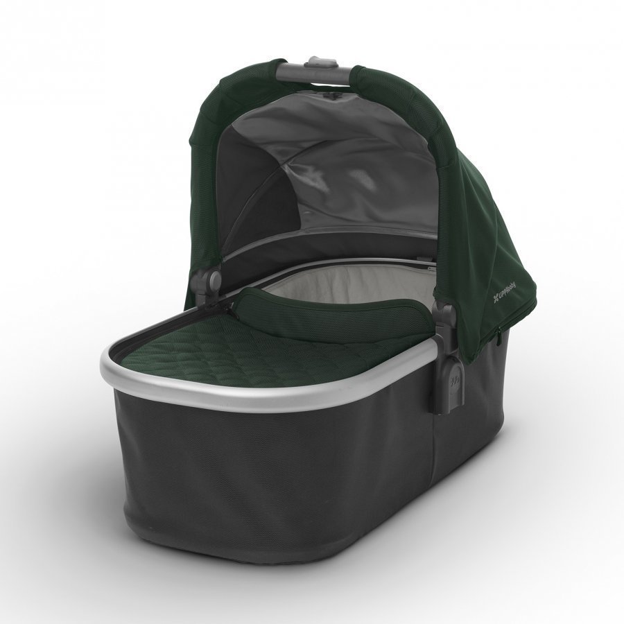 Uppababy Vista/Cruz Carrycot Austin Hunter Green Silver Frame Vaunukoppa