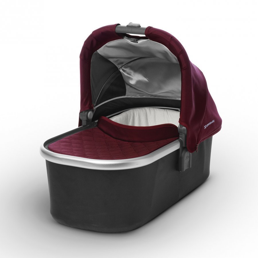 Uppababy Vista/Cruz Carrycot Dennison Bordeaux Silver Frame Vaunukoppa