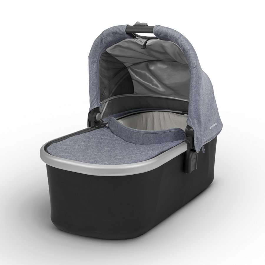 Uppababy Vista/Cruz Carrycot Gregory Blue Marl Silver Frame Vaunukoppa