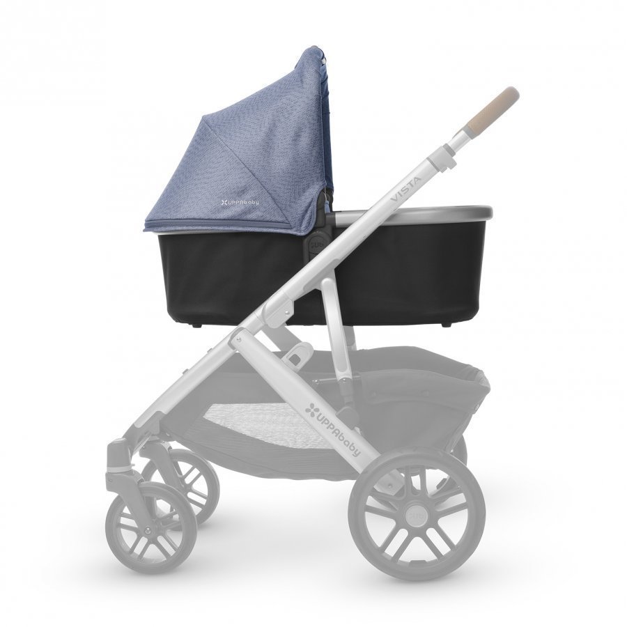 Uppababy Vista/Cruz Carrycot Henry Blue Marl Silver Frame Vaunukoppa