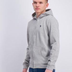 Us Polo Core Fleece Zip Hoody Huppari Harmaa