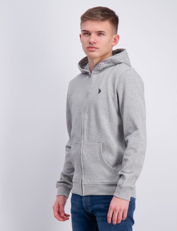 Us Polo Core Fleece Zip Hoody Huppari Harmaa